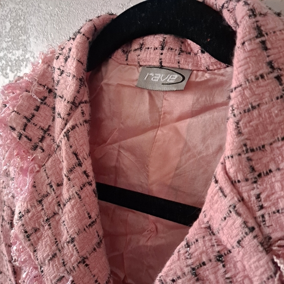 Vintage Pink Tweed Blazer - Picture 4 of 6